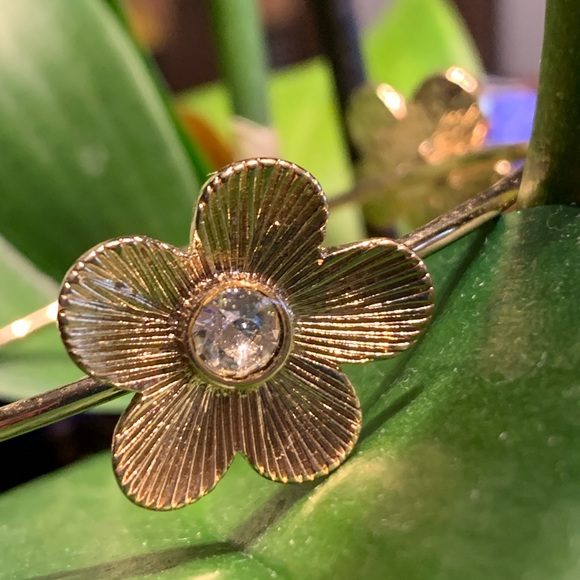 Gold Tone Tasha Floral Bracelet - Picture 6 of 9